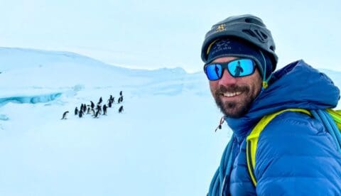 This year, Aleš Česen is going back for his sixth season in Antarctica and the otherworldly continues to fascinate him. Photo: Courtesy of Aleš Česen
