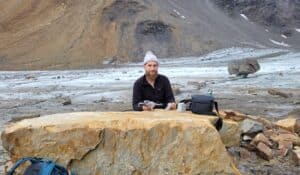Noah Steuri during excavation work in Alaska's Brooks Range. Photo provided by Noah Steuri