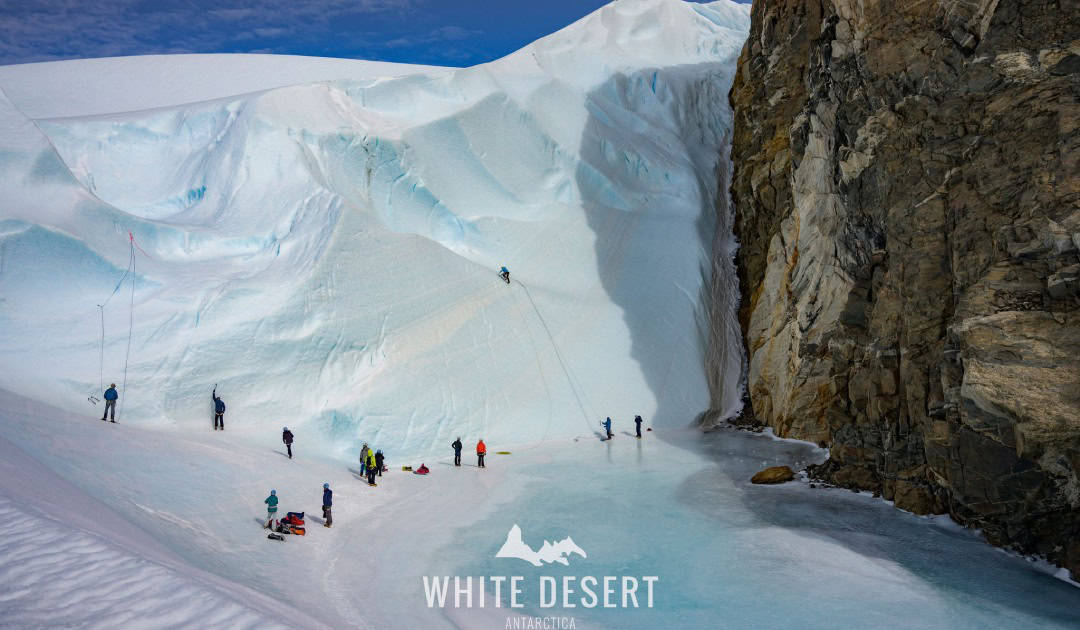 Ice climbing is among the activities Aleš Česen offers. Photo: Courtesy of White Desert
