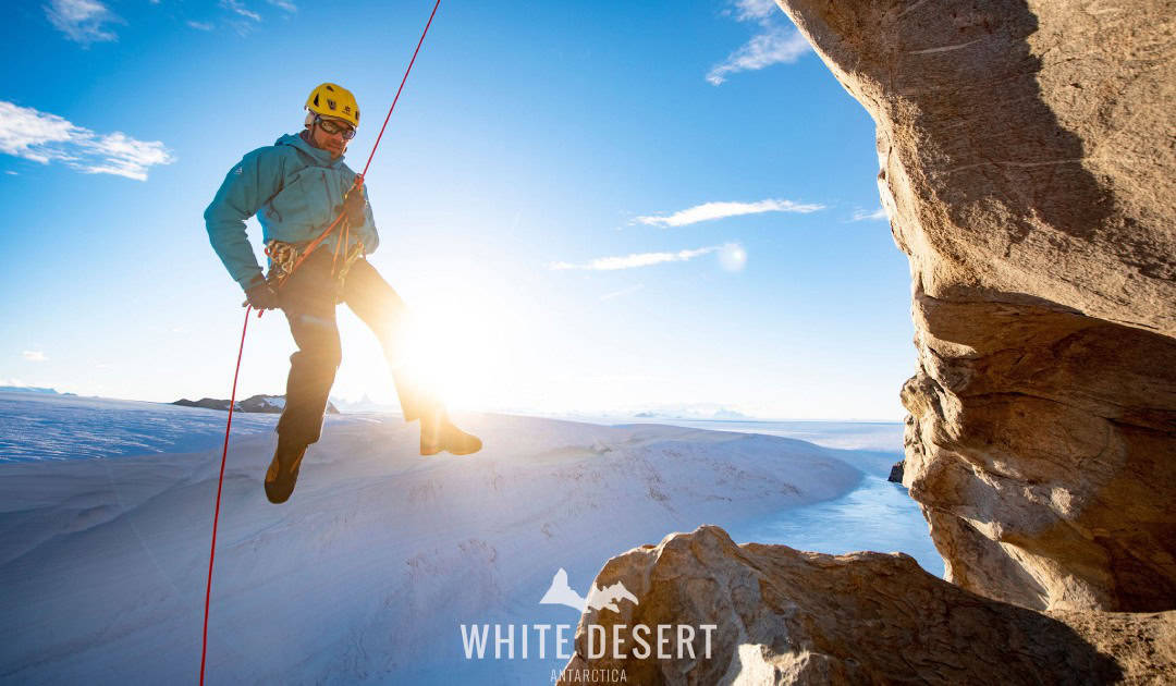 Aleš Česen consider the climbing in Antarctica relatively easy compared to what he is used to from other continents. Photo: Courtesy of White Desert